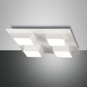 Φωτιστικό Οροφής  Fabas Luce Lucas LED 48W  Λευκό Dimmable  4160lm Θερμό 3000K - 3601-84-102