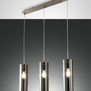 Κρεμαστό Φωτιστικό   Fabas Luce Sintesi 3X E27 Φιμέ     - 3480-47-126