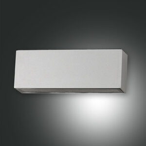 Φωτιστικό Τοίχου  Fabas Luce Trigg LED 14W  Ασημί  IP54 1300lm Θερμό 3000K - 6786-02-844