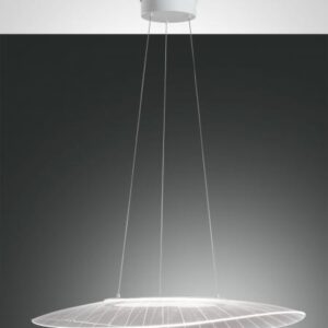Κρεμαστό Φωτιστικό   Fabas Luce Vela LED 40W  Λευκό Dimmable  5400lm Θερμό 3000K - 3625-45-102