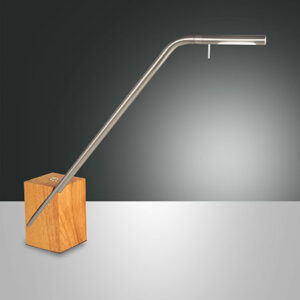 Επιτραπέζιο Φωτιστικό   Fabas Luce Viktor LED 7W  Νίκελ Σατινέ Με Dimmer  630lm Θερμό 3000K - 3385-30-178