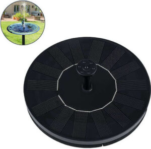 Ηλιακό Αυτόνομο Φωτοβολταϊκό Διακοσμητικό Σιντριβάνι με Μέγιστο Ύψος Νερού 30-60cm - 4 Διαφορετικά Μπέκ Ψεκασμού Αδιάβροχο IP68 Φ16 x Υ7.5cm GloboStar® - 71530GS