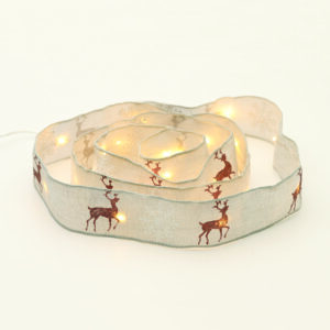 WHITE RIBBON WITH REINDEERS 20 LED ΛΑΜΠ.ΧΑΛΚΟΥ WW ΑΣΗΜΙ ΚΑΛ. ΜΠΑΤ:2XAA(ΔΕΝ ΠΕΡΙΛ) IP20 2m 30cm 1.2W ACA - X07201189