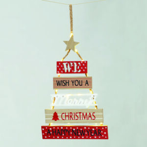 WOODEN SIGN XMAS TREE 20 ΘΕΡΜΑ LED ΛΑΜΠ ΜΠΑΤ: 2ΧAA(ΔΕΝ ΣΥΜΠ) IP20 4*39cm ACA - X07201190
