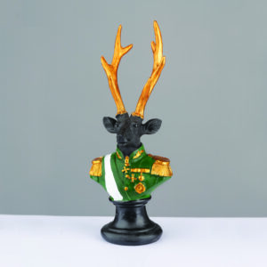 ΔΙΑΚΟΣΜΗΤΙΚΟ ΕΛΑΦΙ RESIN ΣΤΡΑΤΙΩΤΗΣ SOLDIER ΜΑΥΡΟ 24cm ACA - X1524311