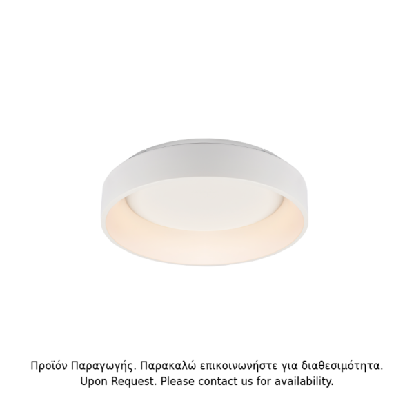 ΟΡΟΦΗΣ Φ/Σ LED 36W DIMMER CCT 3670LM ΛΕΥΚΟ ΜΕΤΑΛΛΙΚΟ D45XH14CM APOLLO ACA - BR81LEDC45WHCCTD