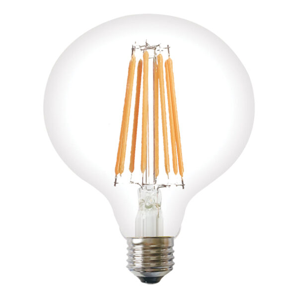 LED FILAMENT E27 G125 12W 4000K 230V AC 1590LM RA80 ACA - GLOBE12512NW