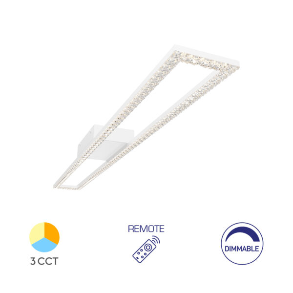 Οροφής led "Crystal" 40w 4400lm CCT με Control - BH17-05090
