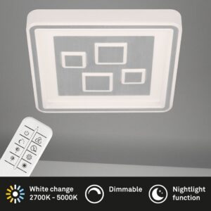 Πλαφονιέρα 42W, 4000 Lumen με τηλεχειριστήριο (CCT) - 3473-019