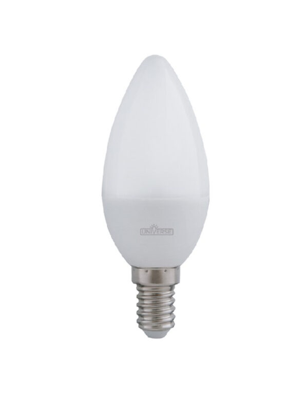 ΛΑΜΠΑ LED SMD ΚΕΡΑΚΙ C37 5W E14 3000K 220-240V 460lm UNIVERSE - 1-U003179