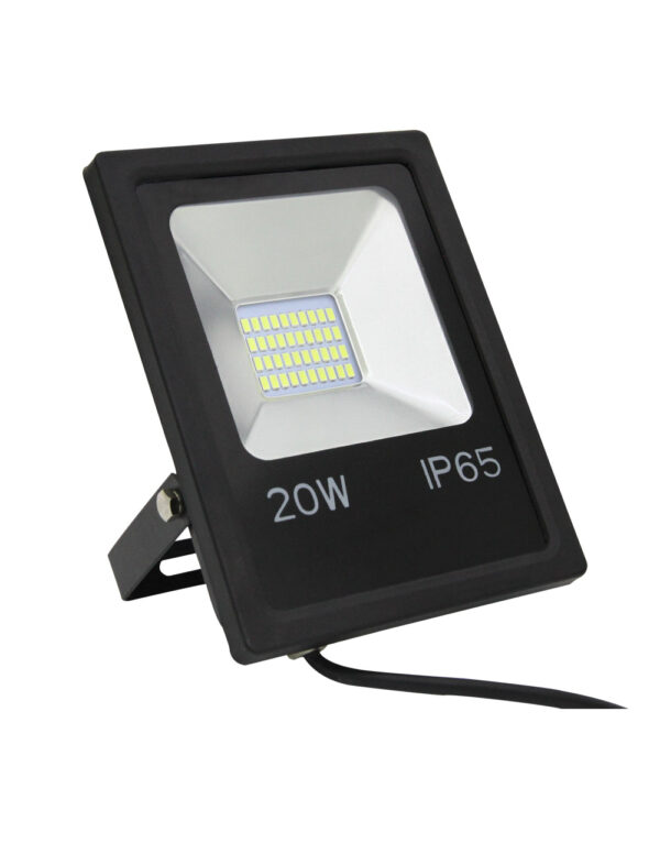 ΠΡΟΒΟΛΕΑΣ LED SMD 20W 6400K 85-265V 2000lm 120° IP65 ΜΑΥΡΟΣ UNIVERSE - 1-U003469