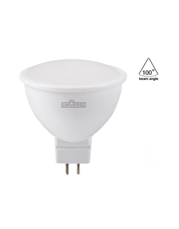 ΛΑΜΠΑ LED MR16 GU5,3 6W 4000K 12V-AC/DC 500lm 100° UNIVERSE - 1-U004824