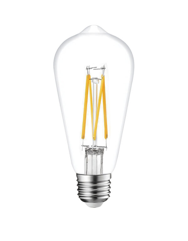 ΛΑΜΠΑ LED CROSS FILAMENT ΔΙΑΦΑΝΗ ST64 7W E27 2700K 220-240V 806lm 360° DIMMABLE UNIVERSE - 1-U007184
