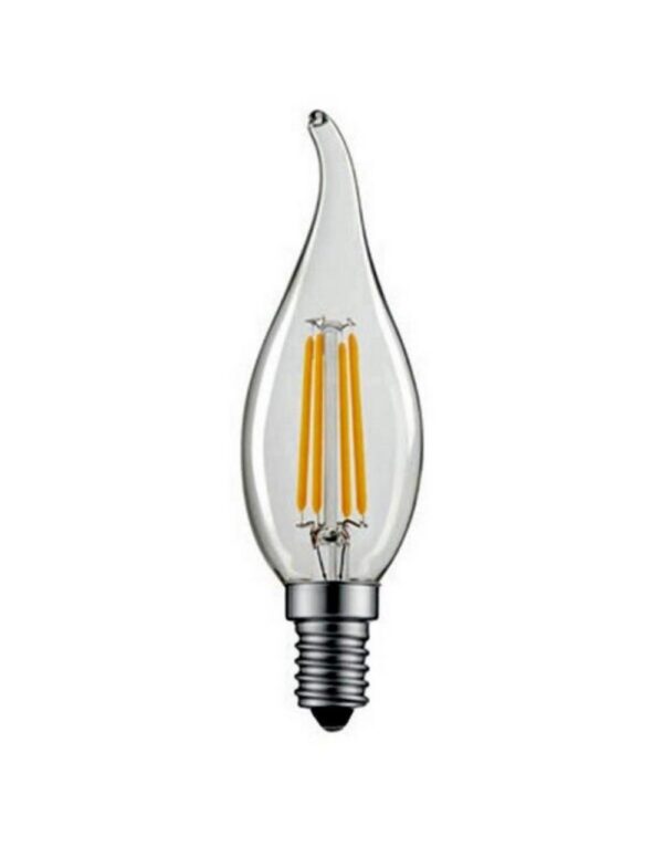ΛΑΜΠΑ LED CROSS FILAMENT ΔΙΑΦΑΝΗ C35 ΜΕ ΜΥΤΗ 6W Ε14 2700K 220-240V 660lm  360° DIMMABLE UNIVERSE - 1-U008372