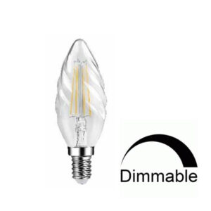 ΛΑΜΠΑ LED CROSS FILAMENT ΔΙΑΦΑΝΗ C35 ΚΟΥΚΟΥΝΑΡΙ 6W Ε14 2700K 220-240V 660lm  360° DIMMABLE UNIVERSE - 1-U008389