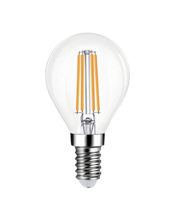 ΛΑΜΠΑ LED CROSS FILAMENT ΔΙΑΦΑΝΗ G45 6W Ε14 2700K 220-240V 660lm/Ε  360° DIMMABLE UNIVERSE - 1-U008396