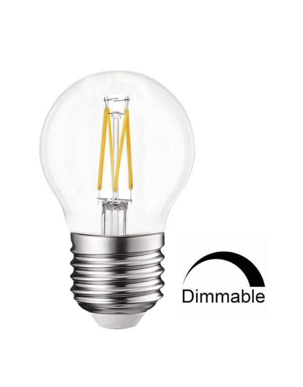 ΛΑΜΠΑ LED CROSS FILAMENT ΔΙΑΦΑΝΗ G45 6W E27 2700K 220-240V 660lm/E  360° DIMMABLE UNIVERSE - 1-U008402