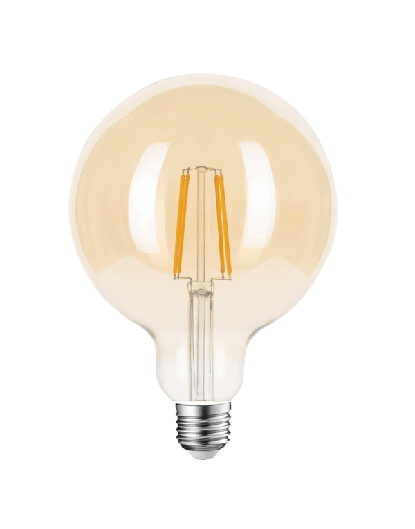 ΛΑΜΠΑ LED CROSS FILAMENT ΜΕΛΙ G125 8W E27 2200K 220-240V 806lm 360° DIMMABLE UNIVRSE - 1-U010900