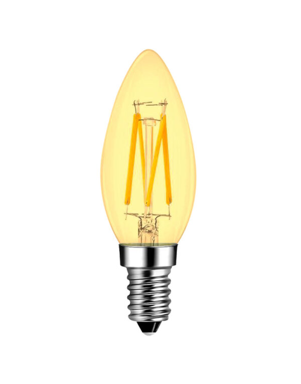 ΛΑΜΠΑ LED CROSS FILAMENT ΜΕΛΙ C35 6W E14 2200K 220-240V 660lm 360° DIMMABLE UNIVRSE - 1-U012300