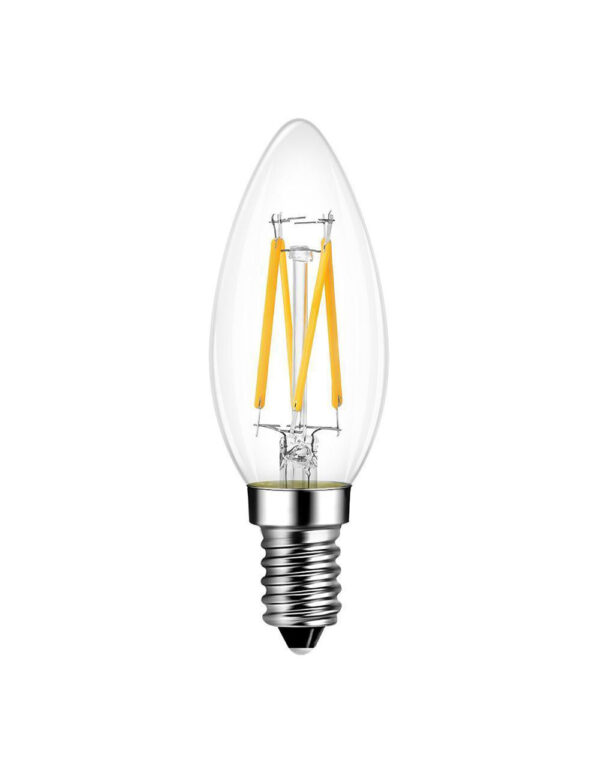 ΛΑΜΠΑ LED CROSS FILAMENT ΔΙΑΦΑΝΗ C35 6W Ε14 2700K 220-240V 660lm/E  360° DIMMABLE UNIVERSE - 1-U012713