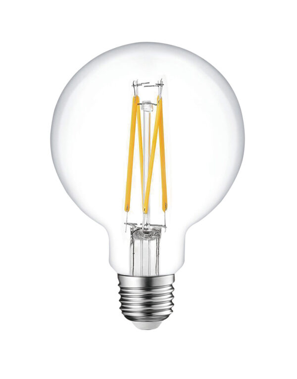 ΛΑΜΠΑ LED CROSS FILAMENT ΔΙΑΦΑΝΗ G95 8W E27 2700K 220-240V 1050lm/E 360° DIMMABLE UNIVERSE - 1-U012744