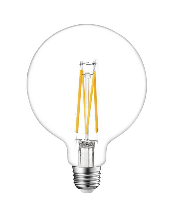 ΛΑΜΠΑ LED CROSS FILAMENT ΔΙΑΦΑΝΗ G125 12W E27 2700K 220-240V 1500lm/E 360° DIMMABLE UNIVERSE - 1-U012751