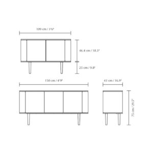 Treasures 2-door cabinet Black Oak - Sterling - 1-UM5106C709-03