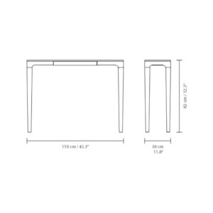 Heart'n'Soul Console Table 1.1m - Black Oak - 1-UM5110