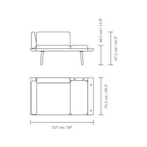 Lounge Around 1½-seat -  Oak frame - 1-UM5562
