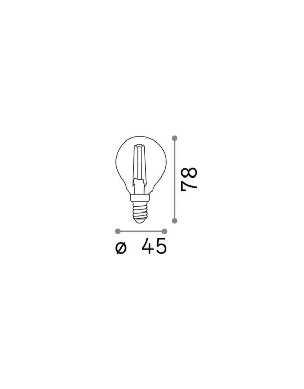 E14 SFERA 4W 3000K CRI80 TRASP - 1-ID101200