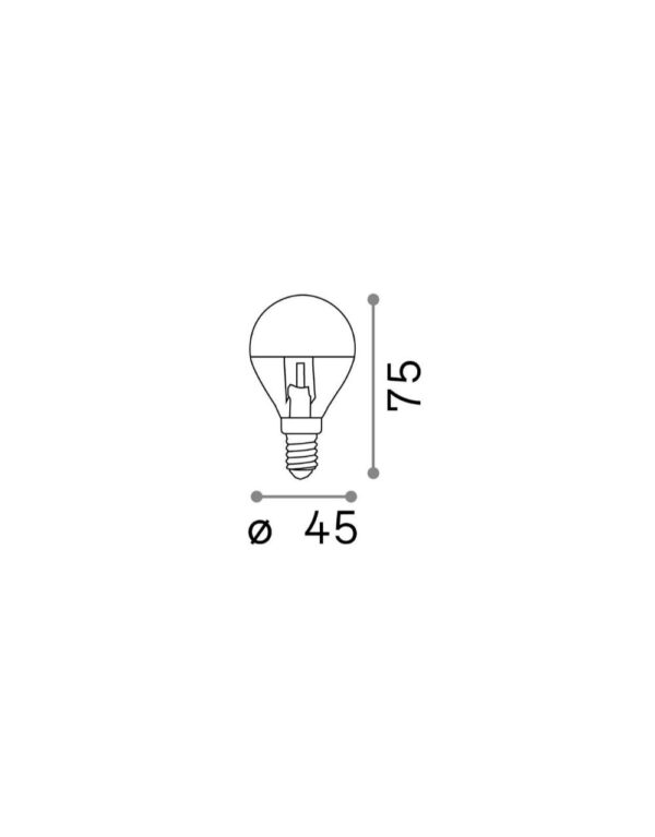 E14 SFERA 4W 3000K CRI80 CROMO - 1-ID101262