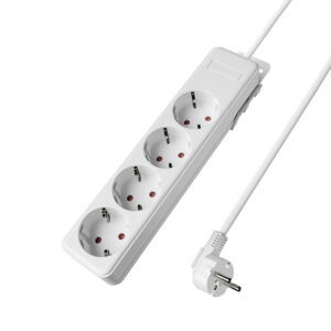 Πολύπριζο Xline 4Θ. 3X1,5mm 5m Καλώδιο Με Βάση Στήριξης - BY72-00045