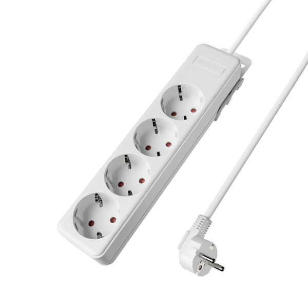Πολύπριζο Xline 4Θ. 3X1,5mm 5m Καλώδιο Με Βάση Στήριξης - BY72-00045