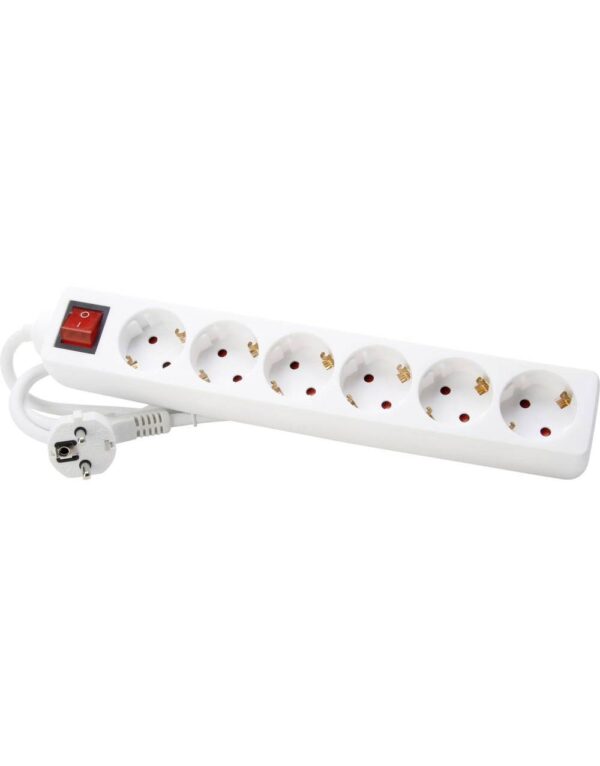 ΠΟΛΥΠΡΙΖΟ 6 ΘΕΣΕΩΝ ΜΕ ΚΑΛ. & ΔΙΑΚ. 1.4Μ ΛΕΥΚΟ  KOPP - 1-K120913004