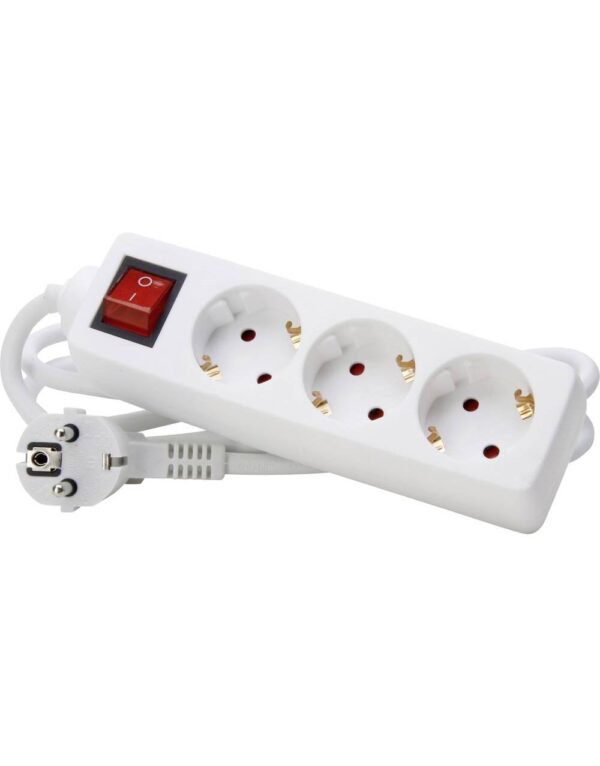 ΠΟΛΥΠΡΙΖΟ 3 ΘΕΣΕΩΝ ΜΕ ΚΑΛ. & ΔΙΑΚ. 1.4Μ ΛΕΥΚΟ KOPP - 1-K129713007