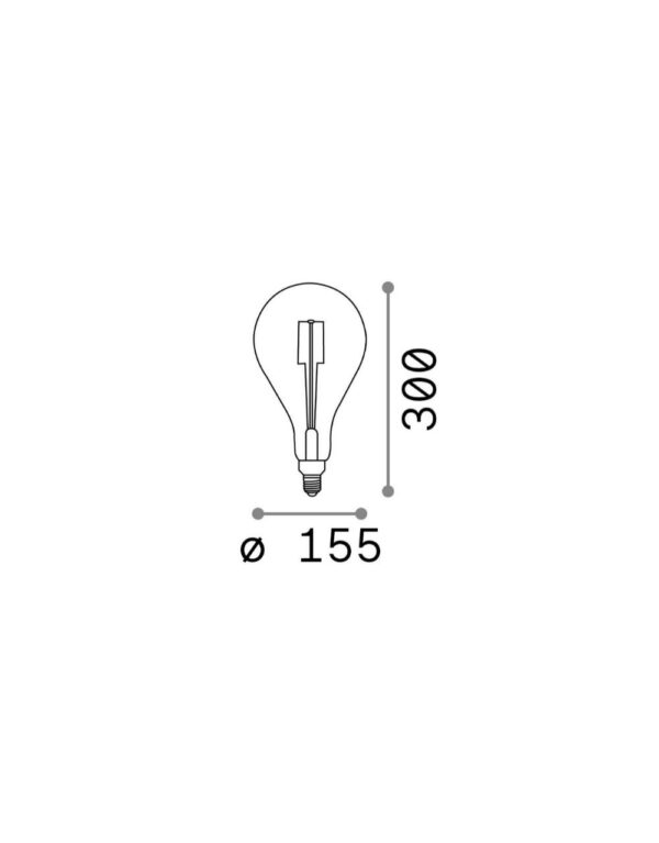 E27 GOCCIA 08W 2200K CRI80 AMBRA - 1-ID130163
