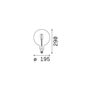 E27 GLOBO D195 04W 2200K CRI80 AMBRA - 1-ID130187