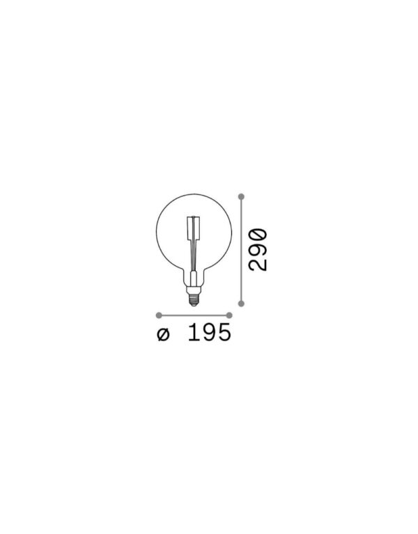 E27 GLOBO D195 04W 2200K CRI80 AMBRA - 1-ID130187