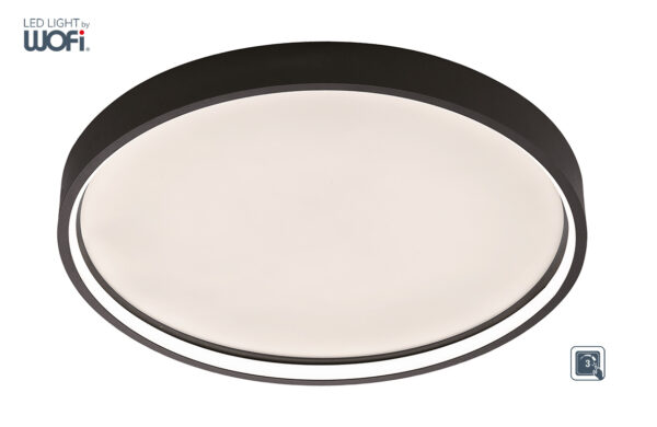 Πλαφονιέρα led "Dubai" Ø45 27,5w 2400lm Μαύρη - 11534
