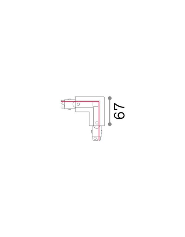 LINK 3-PHASE TRIMLESS L-CONNECTOR LEFT ON-OFF WH - 1-ID169705