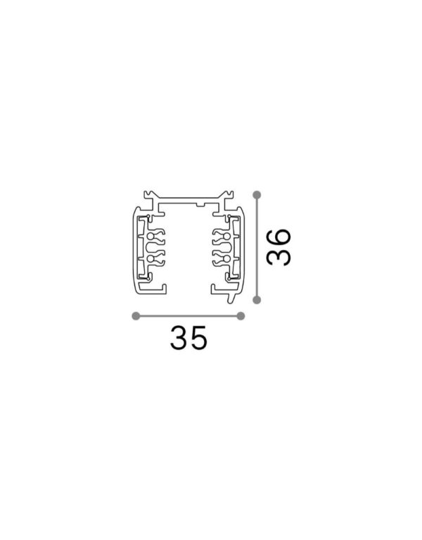 LINK 3-PHASE TRIMLESS PROFILE 3000 mm ON-OFF WH - 1-ID187990