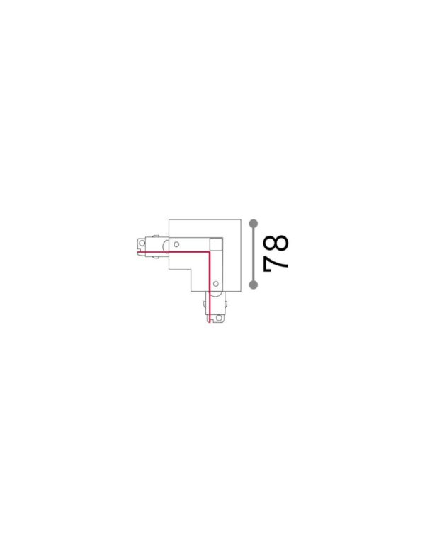 LINK 3-PHASE TRIM L-CONNECTOR RIGHT ON-OFF WH - 1-ID188096