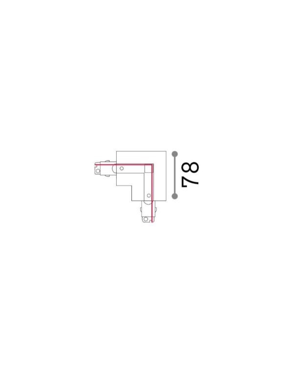 LINK 3-PHASE TRIM L-CONNECTOR LEFT ON-OFF WH - 1-ID188119