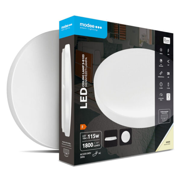 Πλαφονιέρα led 18w 1800lm 4000k Ø26 - ML-CLS4000K18W-B103