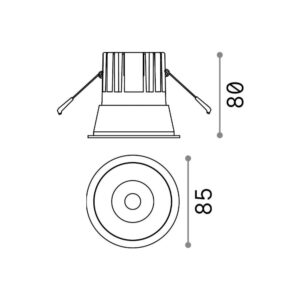 GAME TRIM ROUND 11W 3000K WH WH - 1-ID192291