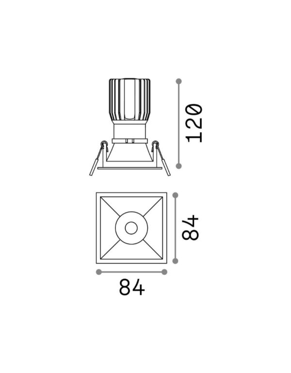 GAME TRIM SQUARE 11W 3000K WH WH - 1-ID192376