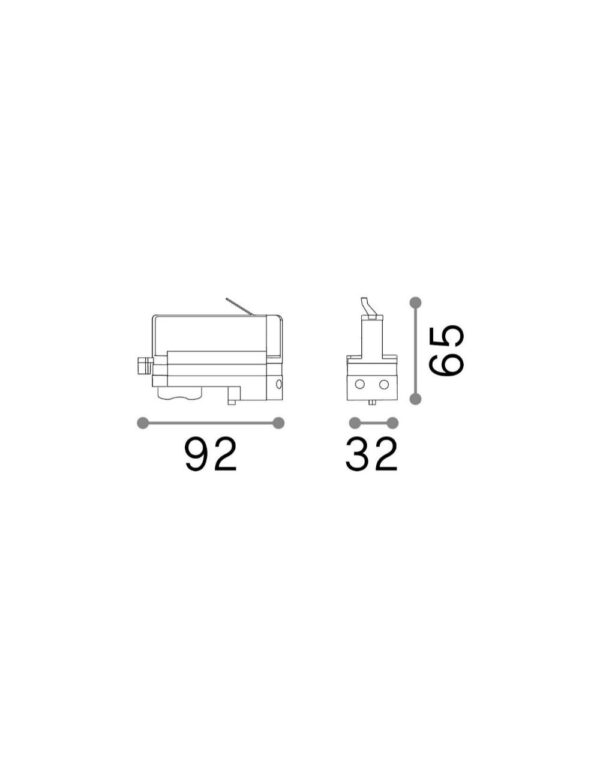 LINK 3-PHASE TRACK ADAPTOR ON-OFF BK - 1-ID194301
