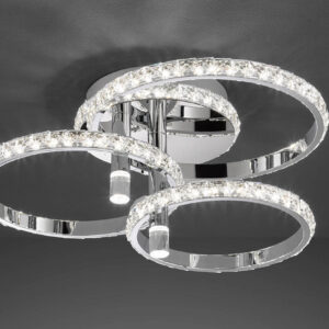 Οροφής led "Harley" 31w 3200lm (χρώμιο με κρύσταλλα) - 11746
