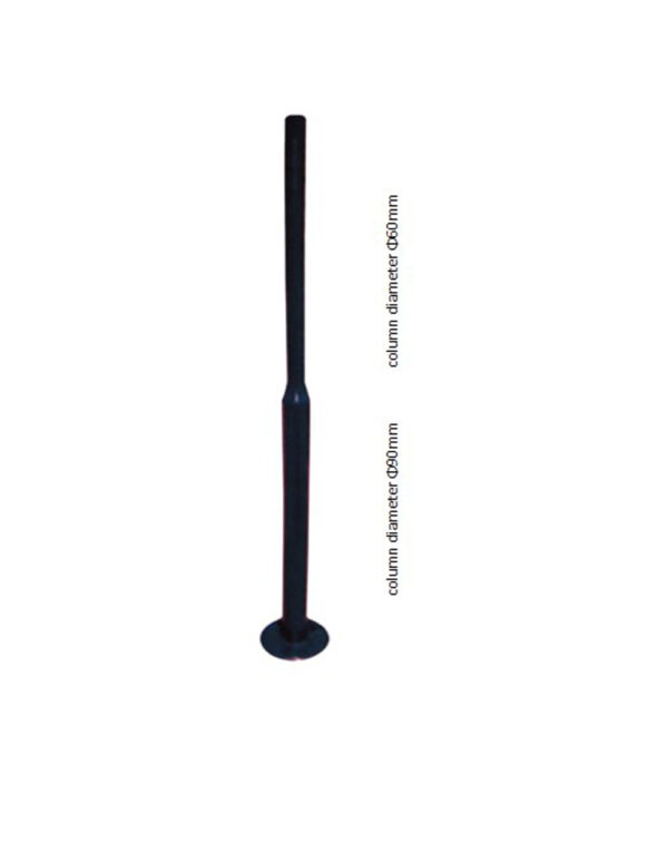 ΚΟΛΩΝΑ ΜΕΤΑΛΛΙΚΗ ΜΑΥΡΗ 3,50Μ Φ60/90 - 2-C207109