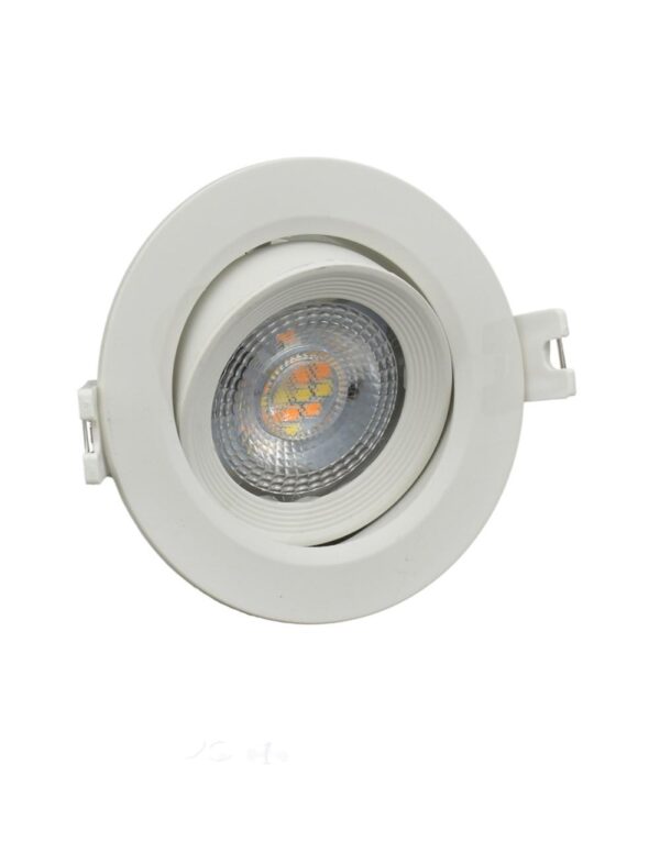 ΣΠΟΤ LED  ΧΩΝΕΥΤΟ Φ95 Η52mm 7W CCT TUNABLE 3000/4000/6000K 600lm 38° 220-240V ΠΛΑΣΤΙΚΟ ΛΕΥΚΟ UNIVERSE - 2-U011938